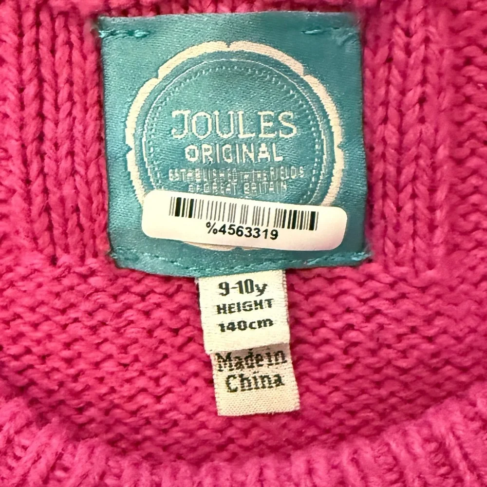 Joules Girls Vintage Horse Unicorn Jumper Sweater Knit Cabincore size 9-10